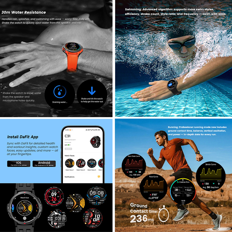 NEW 6-Axis Gyroscope Military  - Timex Watches Smartwatch recension och pris