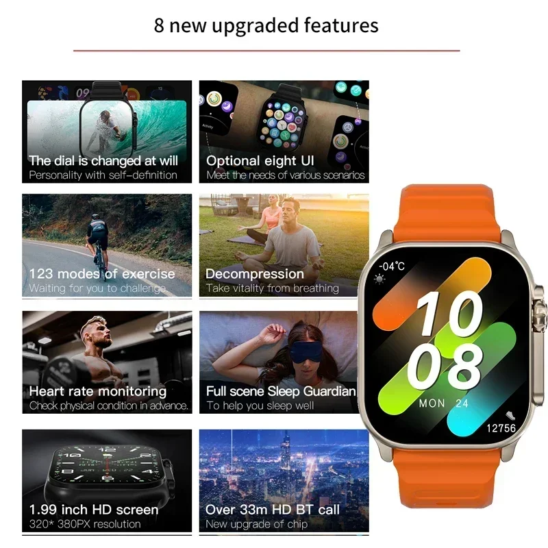 New Series 9 Watch PK HK8 PRO  - Smartwatch Watches For Women With Gps recension och pris